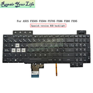 SP RGB backlit คีย์บอร์ดสำหรับ <span class=keywords><strong>Asus</strong></span> FX505 Fx505gd FX505DV FX505DU Fx86 Fx86s FX504 FX80 <span class=keywords><strong>FX705</strong></span> FX705DT FX705DU FX705DY FX705DD FX95 - Product Image 2