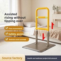 Barre d'appui de lit droite à fixation au sol, adaptée aux personnes âgées, installation sans perçage, accoudoir épaissi sans obstacle, 150 kg