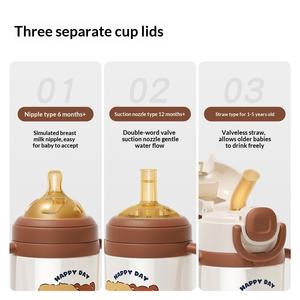 <span class=keywords><strong>Biberon</strong></span> isotherme pour nourrissons, tasse à paille pour enfants, en PC, motif dessin animé, portable, anti-étouffement, pour bébés de petite taille, pour l'extérieur - Product Image 3