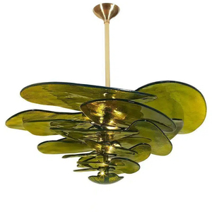 JYLIGHTING Lampada <span class=keywords><strong>a</strong></span> <span class=keywords><strong>Sospensione</strong></span> Moderna in Vetro Soffiato Verde Chiaro, Lampadario per Soggiorno e Sala <span class=keywords><strong>da</strong></span> Pranzo 220V - Product Image 1