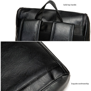 Style rétro nouvelle arrivée sac à dos en cuir Pu pour hommes voyage d'affaires sac à dos pour ordinateur portable pour étudiants sac à dos - Product Image 6