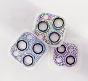 Protector de lente de cámara de diamante brillante de lujo para <span class=keywords><strong>iPhone</strong></span> 11 12 13 14 15 16 17 ProMax película protectora de lente de vidrio de aleación de aluminio - Product Image 6