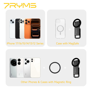 7RYMS 7RIG T1 (Orange)Waterproof Flexible Aluminum Magnetic Foldable Carabiner <b>Phone</b> <b>Stand</b> for Smartphone Bed & Desk Use - Product Image 4