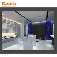Vitrine de présentation en aluminium et verre de luxe pour téléphones portables, bijoux, cigarettes, montres, avec éclairage LED