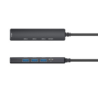 Concentrador USB 3,0 tipo c, carga y sincronización de datos, divisor USB ultrafino para MacBook, portátil, Surface Pro, PS4, PC Drive