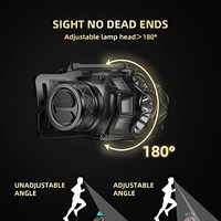 Lampe frontale LED rechargeable par USB, haute puissance, 18650 Lithium Ion, étanche IP68, pour le camping, la pêche, la randonnée