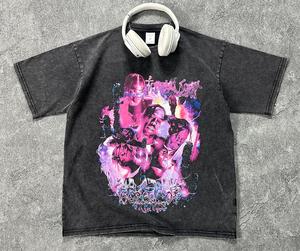 T-shirt da uomo casual traspirante a maniche corte, lunghezza lunga, stampa serigrafica, 100% cotone, nero, vestibilità ampia - Produttore <span class=keywords><strong>di</strong></span> abbigliamento - Product Image 3