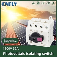 Interrupteur d'isolement CC photovoltaïque solaire 4 pôles DC1200V 32A, sectionneur de chaîne PV, boîtier de combinaison, module d'alimentation, interrupteur principal