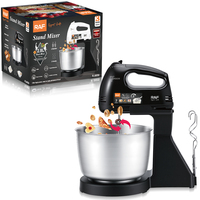 Batteur sur socle RAF 7 vitesses 150W à double fouet pour la pâtisserie maison, le pétrissage de la pâte et le fouettage des œufs