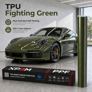 Vinilo para Envoltura de Autos XP3M Combat Green OEM Gloss TPU Color PPF de 7.5 Mil, Autoregenerable, Antiarañazos, Antiamarilleo, con Canales de Liberación de Aire - Product Image 1