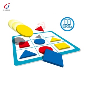 Mainan blok persegi permainan berpikir logis anak-anak Chengji papan edukasi geometri permainan logika untuk anak-anak - Product Image 1