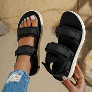 Sandalias de Verano para Mujer, Estilo 2025, Cómodas, Planas, con Plataforma, Transpirables, Casuales, de Alta Calidad, Diseño Coreano, al por Mayor - Product Image 1