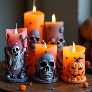 Customizable 3D Silicone <b>Mold</b> For Halloween DIY <b>Candle</b> Making Kit Transparent Rectangle Shape - Product Image 1