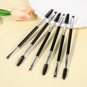 Kfeier 2 in 1 デュアルエンドマスカラスプーリーワンド、角度付き両面眉ブラシ、合成毛、プラスチックハンドル、アイケア用 - Product Image 4