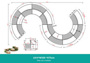 Fungsi Penyimpanan Buku Sofa Kombinasi Bentuk S Perpustakaan Umum Perabot Sekolah Set Sofa Kayu Solid Perabot Perpustakaan yang Dapat Disesuaikan - Product Image 3