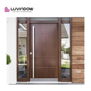 Factory Customized Villa Commercial <strong>Security</strong> Main Entrance Doors Sound Insulated Solid Wood Pivot Doors - Product Image 3