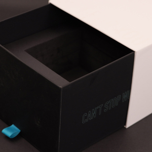 Custom Premium Black White Rigid Paper Gift Box Large <b>Drawer</b> Style <b>Pull</b> Out Packaging Box for Luxury Products - Product Image 6