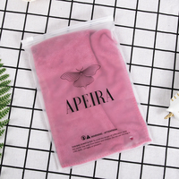 Chemise pull avec logo personnalisé imprimé sac zip-lock en plastique biodégradable givré fermeture éclair sacs pour vêtement emballage