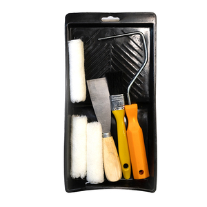 El juego de <span class=keywords><strong>rodillos</strong></span> de pintura profesional de 6 uds incluye 3 cubiertas de <span class=keywords><strong>rodillos</strong></span> 2 asas bandeja de plástico - Product Image 2