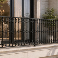 Clôture décorative en aluminium de luxe classique pour villa, garde-corps de balcon, système modulaire, installation rapide, revêtement en poudre, antirouille