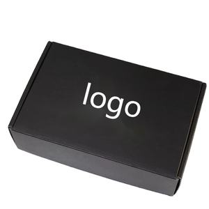 CHING <span class=keywords><strong>TA</strong></span> özel Logo Kraft kağıt nakliye kutusu oluklu siyah gizem Bo ambalaj tedarikçisi Kraft el işi kağıdı mailler posta nakliye - Product Image 1