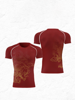 Vêtements de bateau-dragon personnalisés pour équipe – Haut de compression à manches courtes pour homme, séchage rapide, tenue d'entraînement pour la course du Festival du bateau-dragon