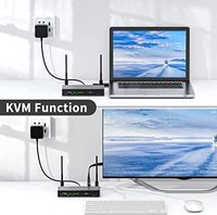 LumiCreate WHD-03 Kit Extensor USB Inalámbrico Full HD 1080P con Transmisor y Receptor de Video KVM con Control IR y Audio