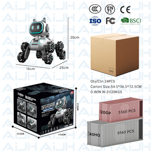 <span class=keywords><strong>Robot</strong></span> télécommandé à huit roues AiJH, logo personnalisé, 13 canaux, <span class=keywords><strong>robot</strong></span> chien électronique intelligent pour l'éducation, jouet de cascades RC - Product Image 6