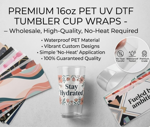 Película de Transferencia de Calor UV Premium para Invierno, para Vasos/Tazas de Vidrio/Metal, con Gráficos de Goma de Dibujos Animados de Navidad, Pingüinos y Casas de Jengibre - Product Image 3