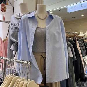 Ingrosso primavera e autunno da <span class=keywords><strong>donna</strong></span> in puro cotone nuovo ampio Casual camicia ricamata <span class=keywords><strong>abbigliamento</strong></span> da <span class=keywords><strong>donna</strong></span> - Product Image 2