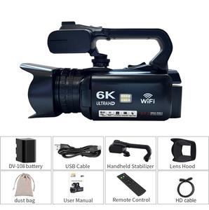 4,0 "Touchscreen 18X Digital zoom <span class=keywords><strong>IR</strong></span> Nachtsicht 6K 64MP Video Vlogging Kamera Camcorder für YouTube