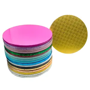 wholesale thick various size coloured cake drums cardboard patterned christmas cake boards in bulk