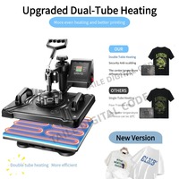 Machine de Presse à Chaud Combinée 5 en 1 Fabrication d'Usine avec Double Écran LCD pour Transfert T-shirt Tasse Assiette
