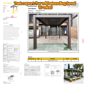 Pergola bioclimatique, pergola extérieure en aluminium avec lames orientables, auvent, kiosque de jardin. - Product Image 6