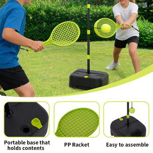 Juego de <span class=keywords><strong>Tenis</strong></span> Portátil para Exteriores, Entrenador de Swing con 1 Poste, 2 Raquetas y 1 Pelota, Juguete Deportivo Interactivo para Niños, para Jugar en el Patio Trasero - Product Image 3