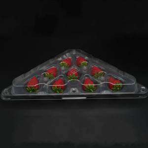 Plástico reciclado de grado alimenticio de fábrica, caja de fresas de 500g, contenedor de embalaje de concha de fruta fresca con orificio de aire - Product Image 2
