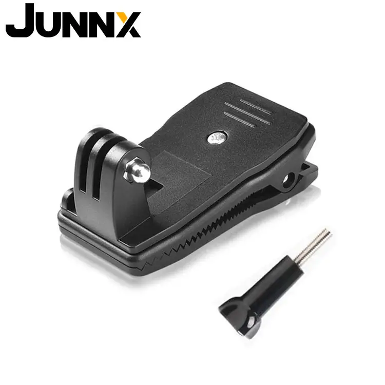 JUNNX 360 Ransel Berputar, Klip Cepat Melepas Penjepit Tripod Mount untuk Aksesoris Kamera Aksi GoPro HERO
