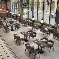 Chaise de salle à manger de style industriel canapé de stand de bar commercial canapé thème restaurant table et chaise combinaison