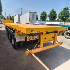 Semirremolque de Plataforma Plana de 3 Ejes y 1-2 Toneladas de Carga Útil con Dimensiones de 12.5x2.5x1.5m Shandong - Product Image 1