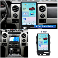 Autoradio Android vertical 14 pouces pour Ford F150 2009 2010 2011 2012, 4G, CarPlay sans fil, Android Auto, GPS, autoradio stéréo