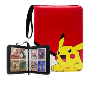 Raccoglitore di carte collezionabili con cerniera a 4 tasche all'ingrosso del fornitore diretto per carte Pokemoned