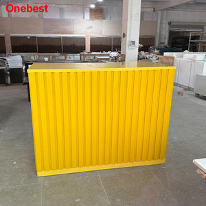 Diseño de Barra de Cocina Pequeña de Superficie Sólida Amarilla para el Hogar y Restaurantes - Product Image 5