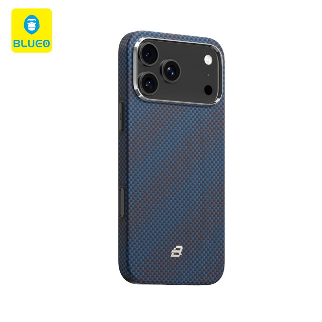 BLUEO Milky Way Galaxy Woven Anti-Drop Aramid Fiber TPU Case Mobile Phone Cover for iPhone 17 Pro Max