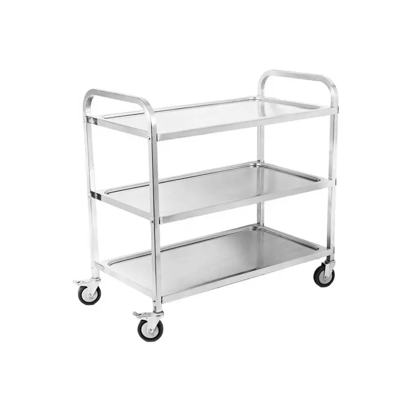 Edelstahl Vierkant rohr Food Service Trolley/Ess wagen