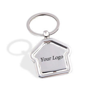 Tùy Chỉnh Sắt Nhà Hình Dạng Kim Loại Keychain Cá Nhân Khắc Laser UV In Logo Kẽm Hợp Kim Thăng Hoa Trống Móc Chìa Khóa Chuỗi - Product Image 4