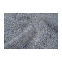Tissu en tweed fantaisie de qualité supérieure fabriqué en Corée, gris-bleu pâle, tissage fantaisie métallisé, tissu textile tissé sur mesure OEM & ODM