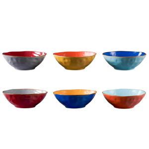 COLLEZIONE MEDITERRANEAN - Ciotola per Insalata in Gres Medio, Diametro 22,5 cm, Altezza 8 cm, Assortita - Product Image 1