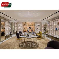 Présentoir de chaussures flottant mural amovible de style moderne avec éclairage pour grand magasin