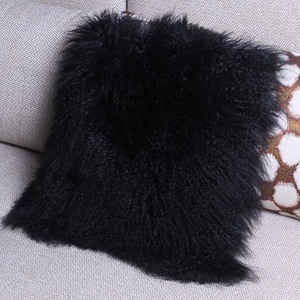 16'' X 16'' Natural Mongolian Lamb Fur <strong>Throw</strong> <strong>Pillow</strong> Cover Real Fur Decorative Cushion Cover <strong>Pillow</strong> Case for Living Room Bed - Product Image 5