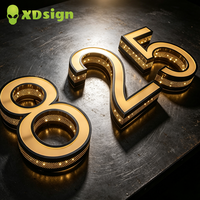 Lettres lumineuses personnalisées XDsign à LED en acrylique 3D, éclairage frontal néon, contrôle Bluetooth/télécommande, décoration publicitaire pour magasin